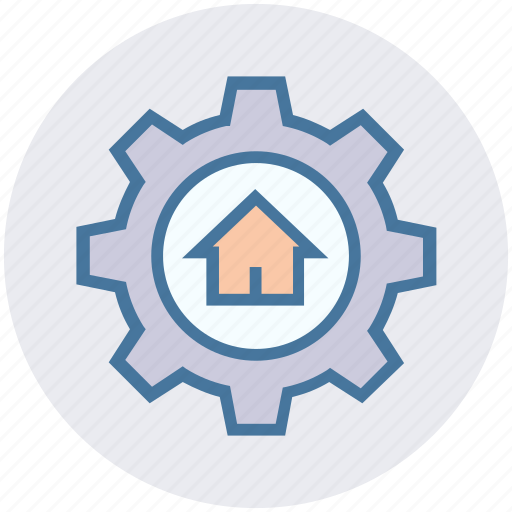 Building, cog, gear, home, house, option, real estate icon - Download on Iconfinder