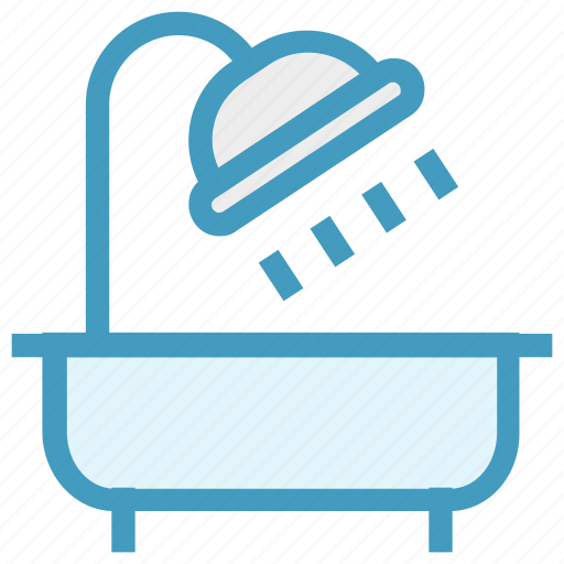 Bath, bath tub, douche, shower, shower tub, tub, wash icon - Download on Iconfinder