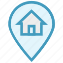 home, house, house location, location, location pin, map pin, real estate