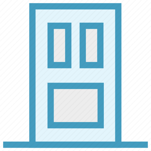 Close, closed, door, exit, house door, open door, wooden door icon - Download on Iconfinder