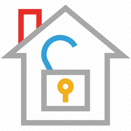 Estate, house, real, unlock icon - Download on Iconfinder