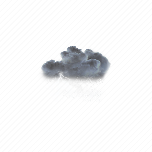 Moderate, heavy, snow, in, area, with, thunder icon - Download on Iconfinder