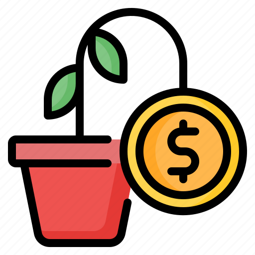 Plant, investment, money, coin, loss, crisis, recession icon - Download on Iconfinder