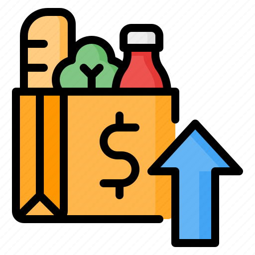 Grocery, food, supplies, price up, inflation, expensive, increase icon - Download on Iconfinder
