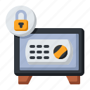 lock, safebox, deposit, banking, security, protection