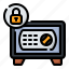 lock, safebox, deposit, banking, security, protection 