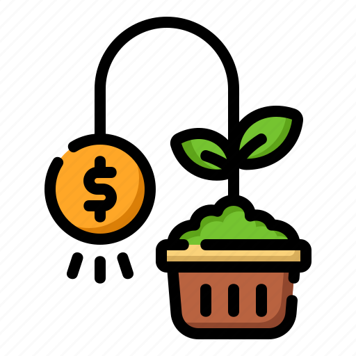 Plant, savings, growth, benefits, debt, currency icon - Download on Iconfinder