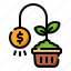 plant, savings, growth, benefits, debt, currency 
