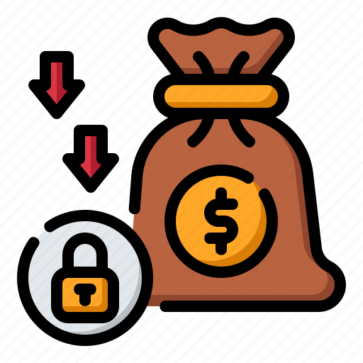 Protection, money, bag, losses, security, lock, shield icon - Download on Iconfinder