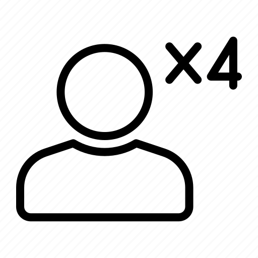 Portions, recipe, user, measure, four, cooking, people icon - Download on Iconfinder