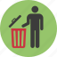 basket, bin, environment, garbage, people, person, recycle, trash 