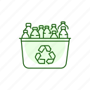 recycle, bin, plastic, bottles