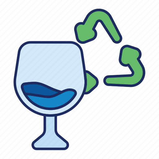 Glass, recycle, reuse, water, fill icon - Download on Iconfinder