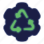 setting, recycle, cog, interface, arrow 