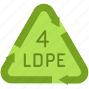 green, low, density, polyethylene, ldpe, symbol
