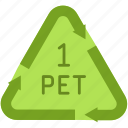 green, polyethylene, or, pet