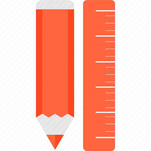 Material, pen, pencil, ruler, school, tool, writing icon - Download on Iconfinder