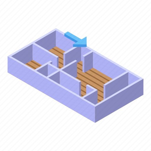 Apartment, redesign, isometric icon - Download on Iconfinder