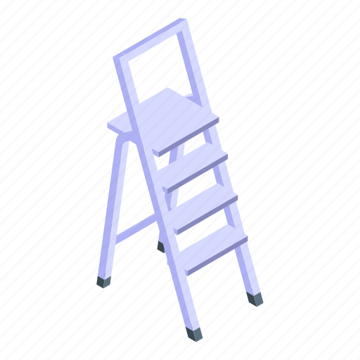 Indoor, metal, ladder, isometric icon - Download on Iconfinder