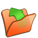 folder, orange, parent