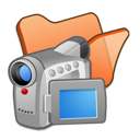 folder, orange, videos