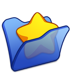 Folder, blue, favourite, star icon - Free download