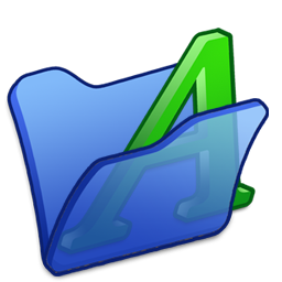 Blue, folder, font icon - Free download on Iconfinder