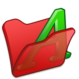 Folder, red, font icon - Free download on Iconfinder