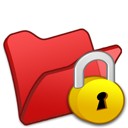 Folder, locked, red icon - Free download on Iconfinder
