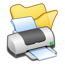 Folder, printer, yellow icon - Free download on Iconfinder
