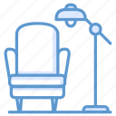armchair, chair, furniture, home, lamp