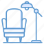 armchair, chair, furniture, home, lamp 