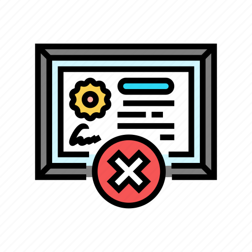 Certificate, disapprove, reject, man, stop, stamp icon - Download on Iconfinder