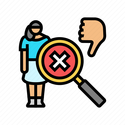 Woman, disapproval, reject, man, stop, stamp icon - Download on Iconfinder