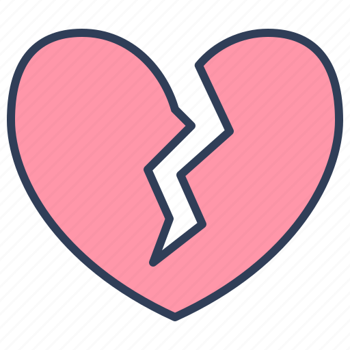 Broken, heart, widow, breakup, divorce icon - Download on Iconfinder