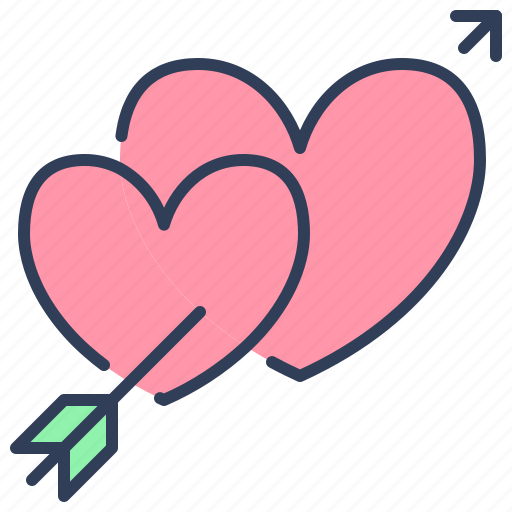 Heart, arrow, love, two, couple, relationship icon - Download on Iconfinder