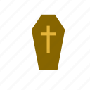 casket, catholic, coffin, cross, death, funeral, religion