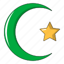 cartoon, crescent, islam, logo, love, silhouette, star