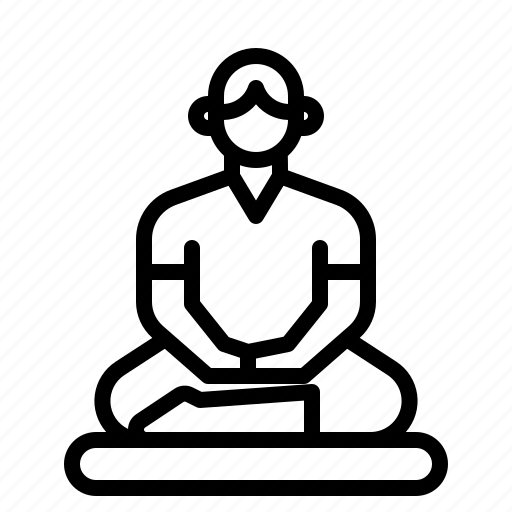 Meditation, exercise, wellness, relaxation, woman icon - Download on Iconfinder