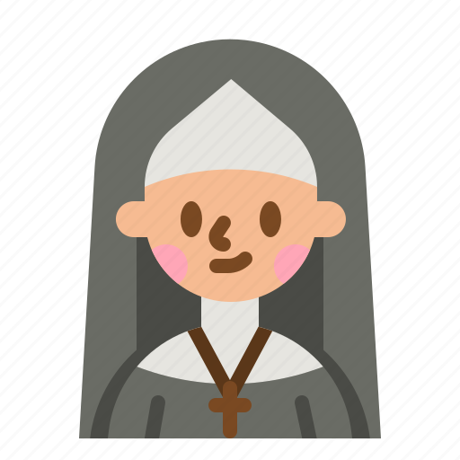 Nun, catholic, christian, cultures, avatar icon - Download on Iconfinder