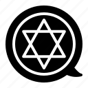 chat, message, communication, speech, bubble, star, of, david, jewish, faith, judaism