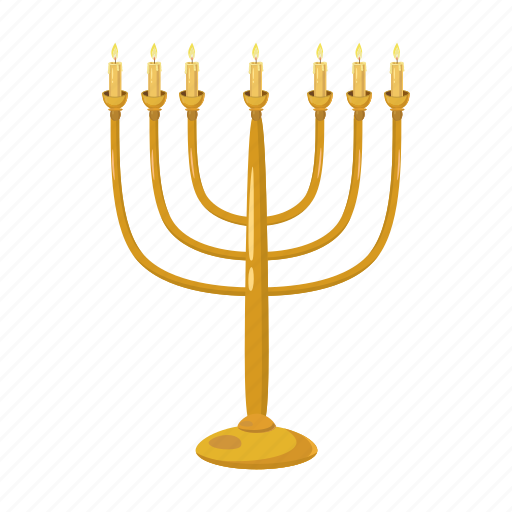Candlestick, cartoon, hanukkah, holiday, jewish, judaism, menorah icon - Download on Iconfinder