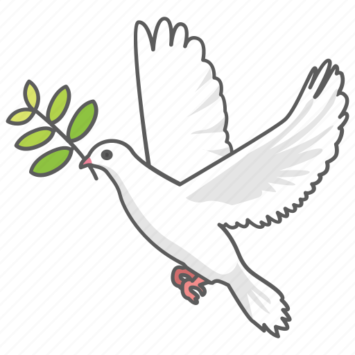 Christian, dove, noah, olive, pax, peace, world icon