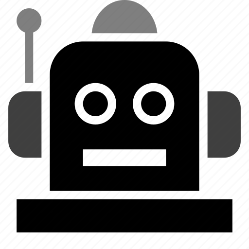 Black And White Robot Icon Png