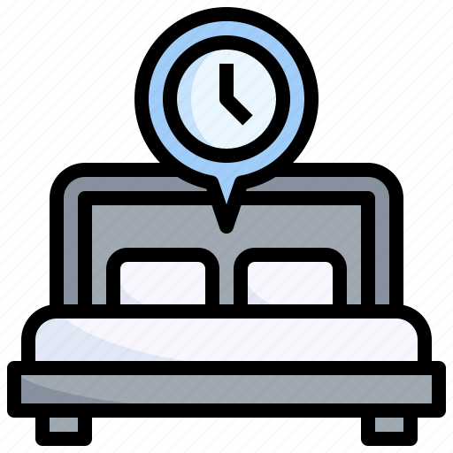 Sleep, clock, bedroom, time, bed icon - Download on Iconfinder