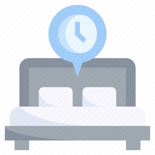 Sleep, clock, bedroom, time, bed icon - Download on Iconfinder