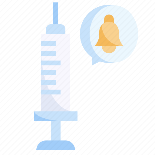 Vaccination, syringe, notification, injection, alert icon - Download on Iconfinder