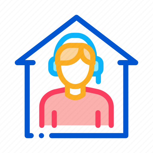 Assistance, call, consultation, freelance, home, job, online icon - Download on Iconfinder