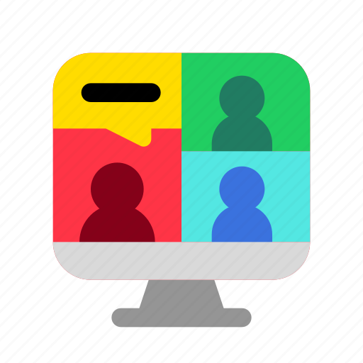 Conversation, video, call, conference, meeting, discussion, webinar icon - Download on Iconfinder