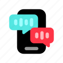 voice, note, mail, chat, message, discussion, phone